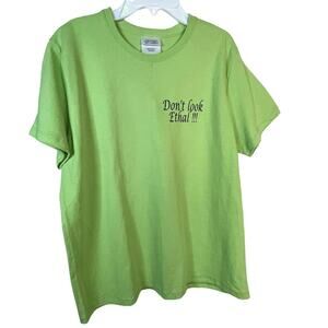 T-shirt L green Bowling "Split Happens" Don't look Ethal!!!